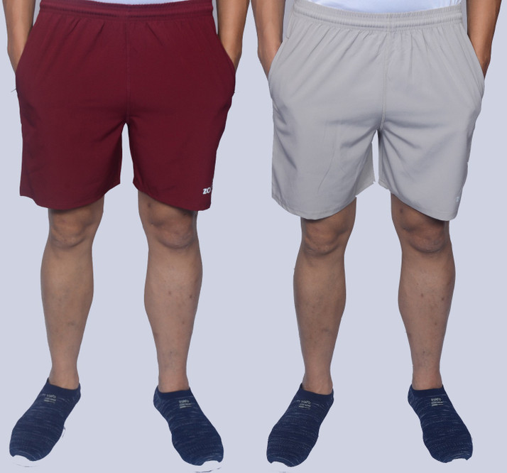 Zorra Solid Men Maroon, Grey Sports 