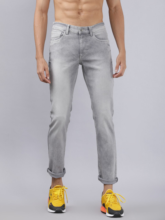 HIGHLANDER Tapered Fit Men Grey Jeans 