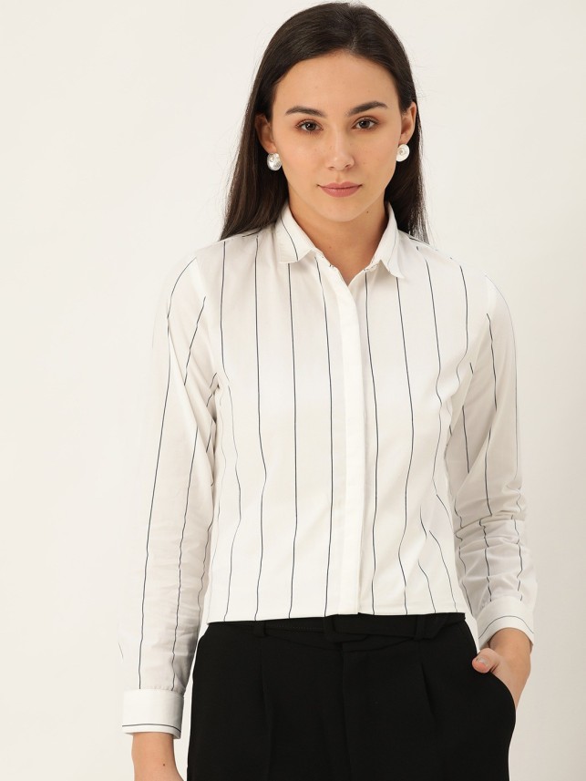 striped formal shirt womens