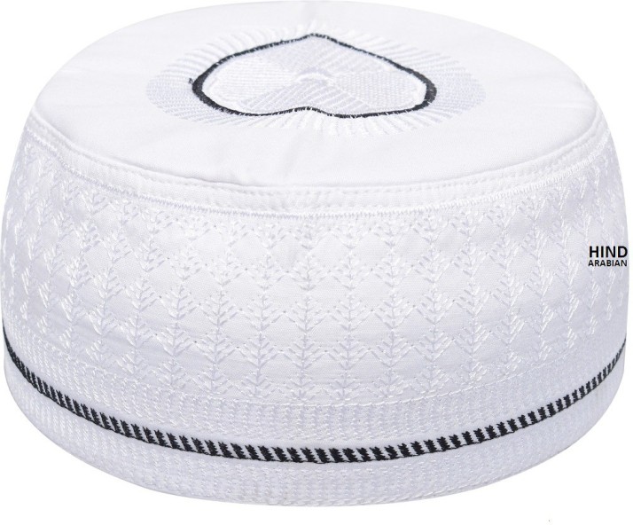 white namaz topi