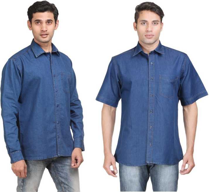 Markeer Grootte raket FX Jeans Co Men Solid Casual Blue Shirt - Buy FX Jeans Co Men Solid Casual  Blue Shirt Online at Best Prices in India | Flipkart.com