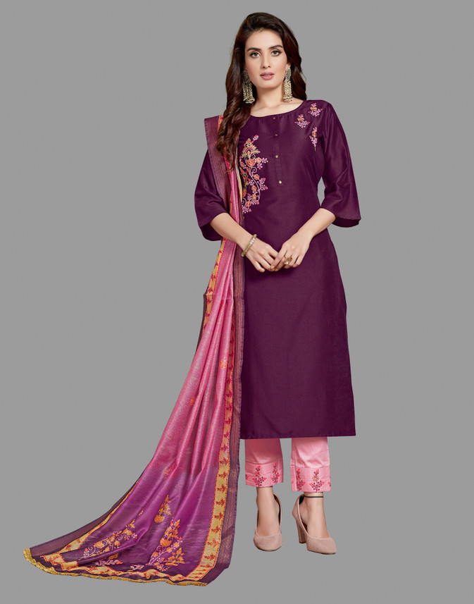 7TH FAB Indi Embroidered Kurta, Trouser 