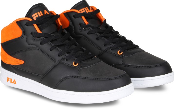 black and orange filas