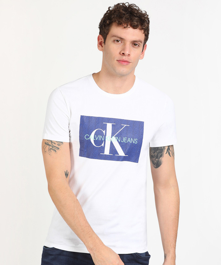 Calvin Klein Jeans Printed Men Round 