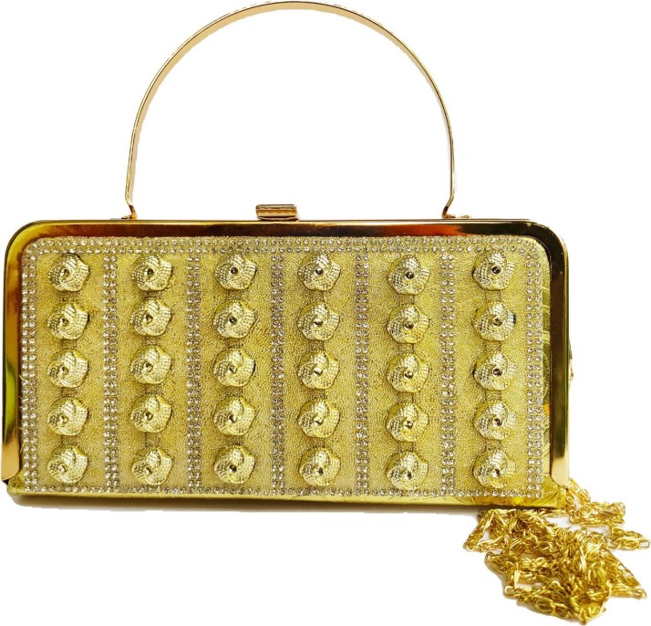 fendi gold clutch