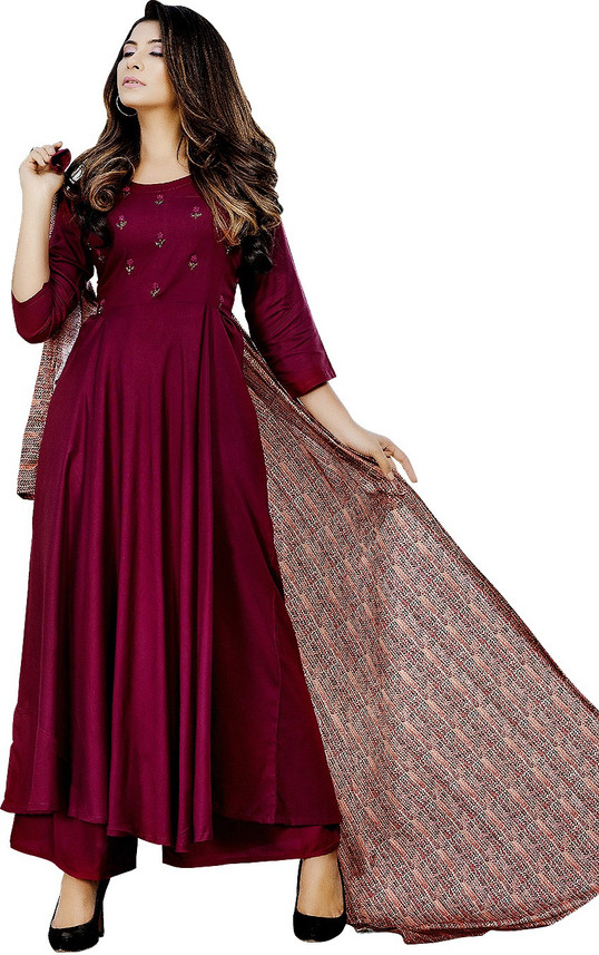 womaya Self Design Anarkali Kurta 