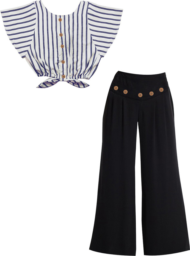 White top and black palazzo clearance