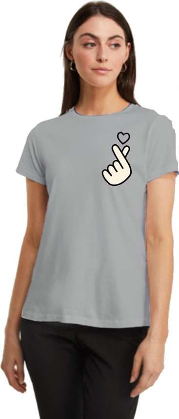 BTS PEOPLE Typography Women Round Neck 