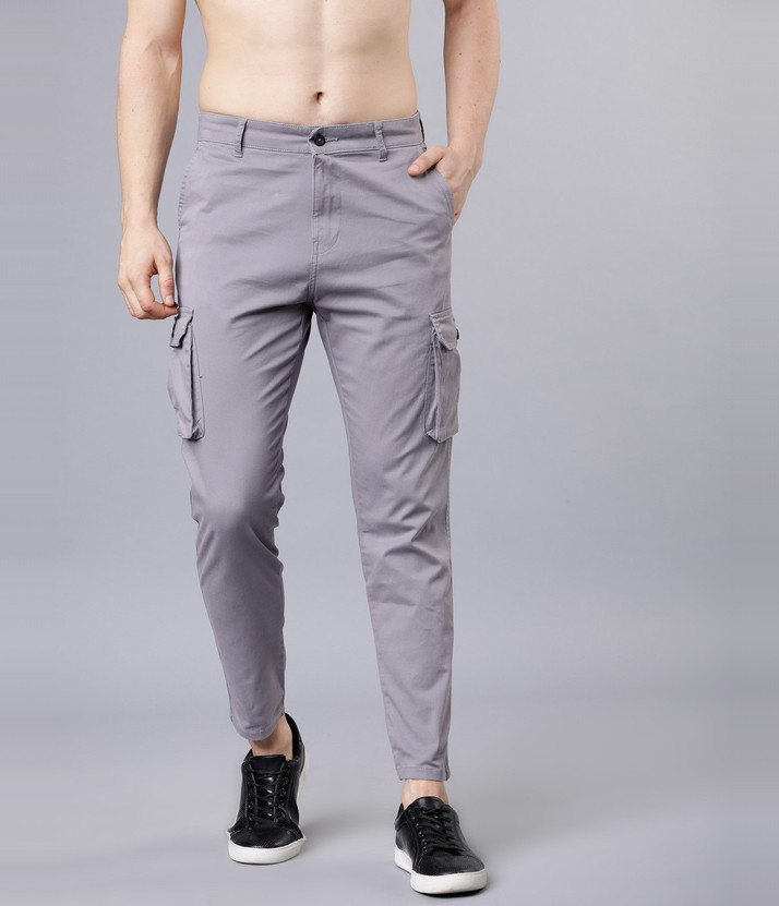HIGHLANDER Slim Fit Men Grey Trousers 