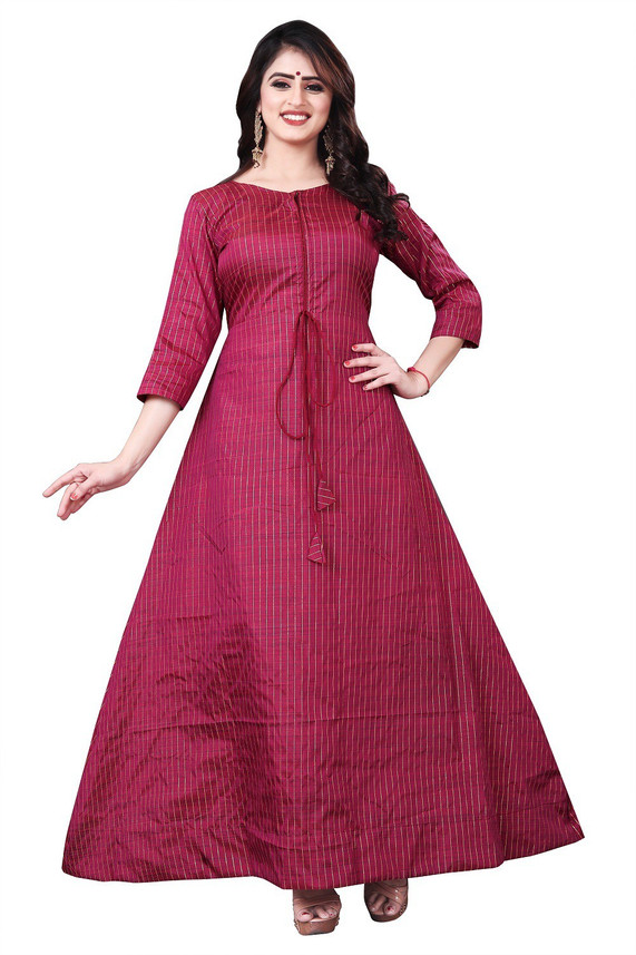 silk anarkali kurta