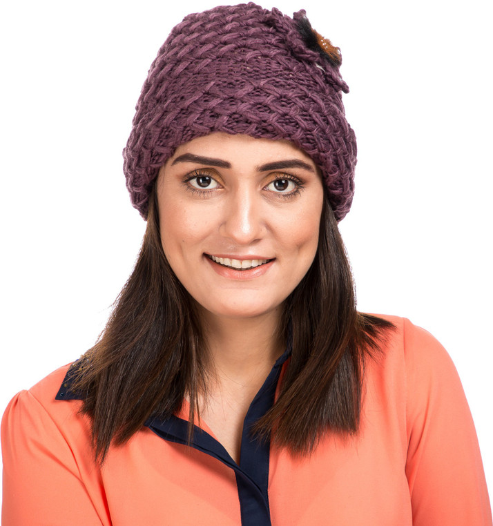 Self Design Women Woolen Cap Cap 