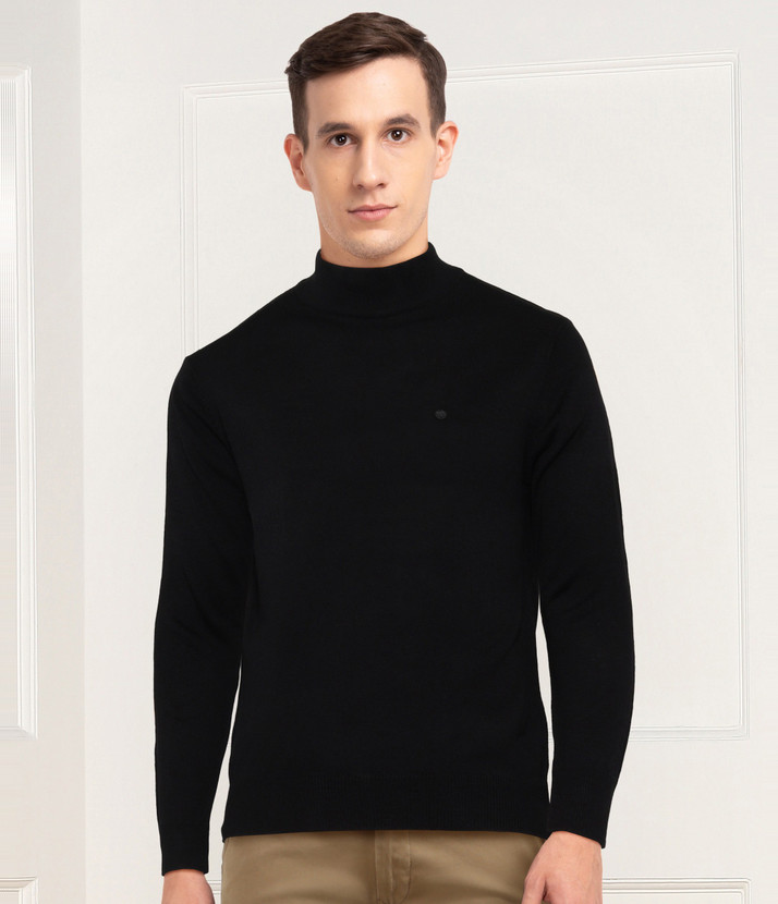 mens black high neck jumper