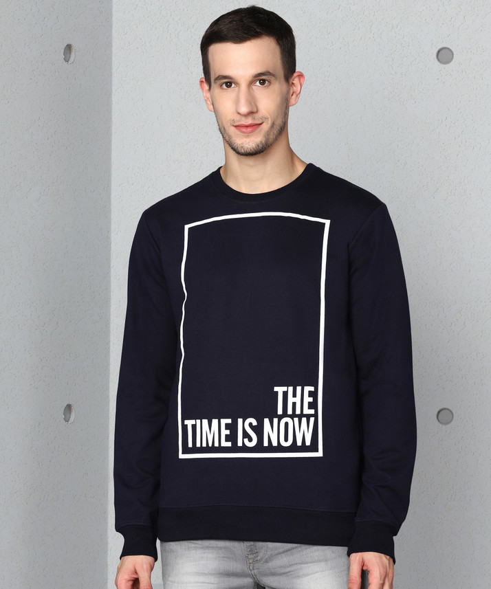 Sleeve Printed Men Sweatshirt 