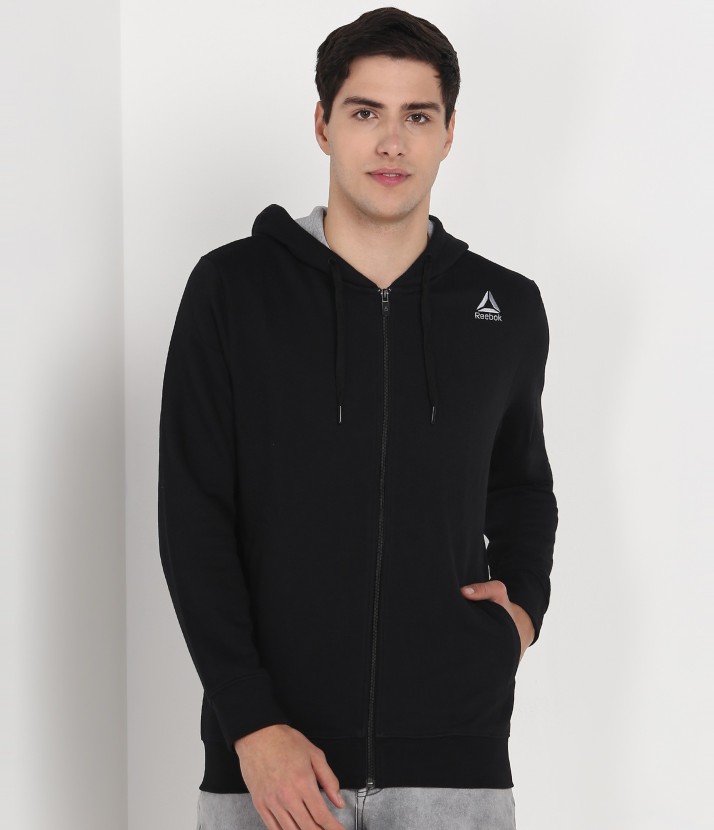 reebok full sleeve solid men's sweatshirt