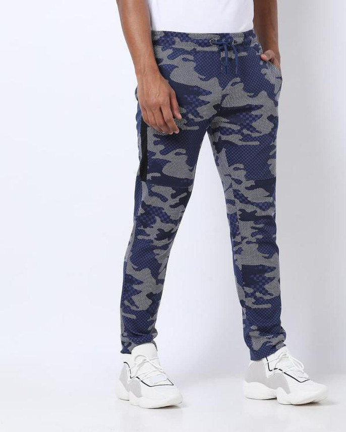 TEAMSPIRIT Printed Men Blue Track Pants 