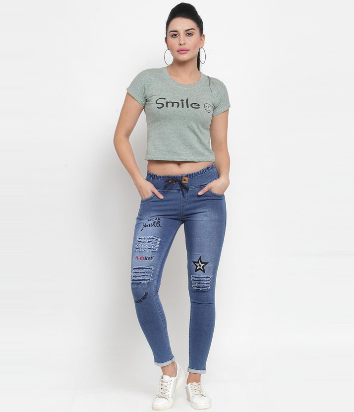 joggers jeans for womens flipkart