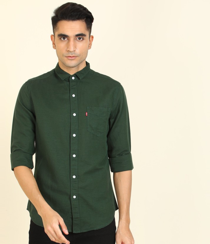 levis dark green shirt