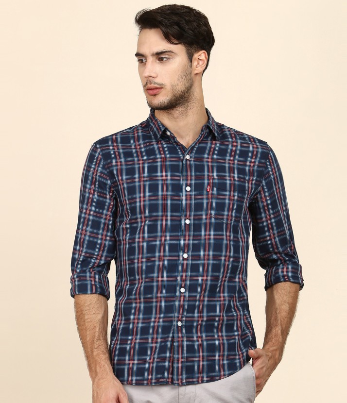levi's men's checkered casual shirt