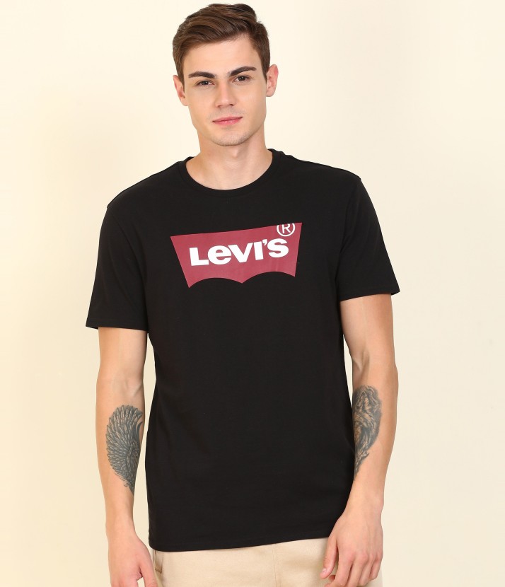 levis black t shirt mens