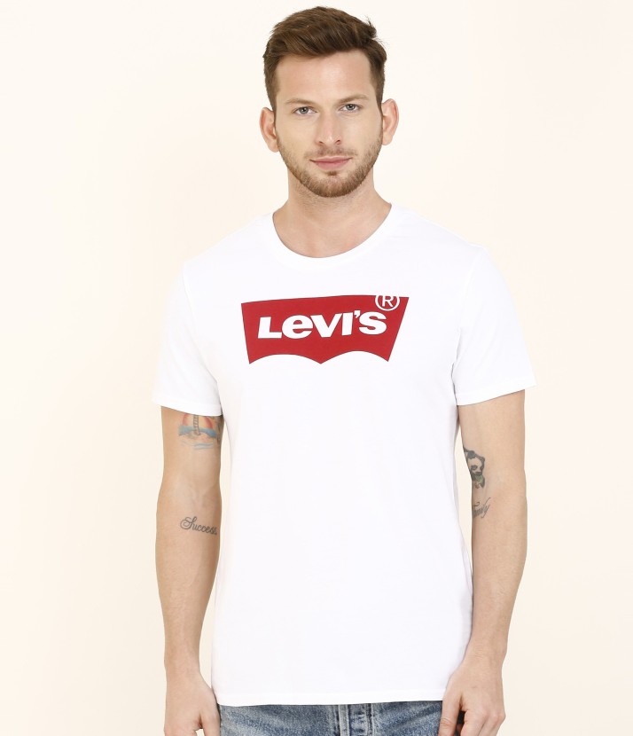 levis white t