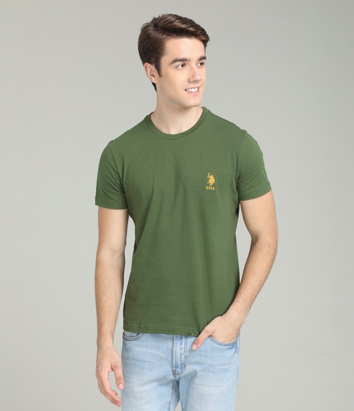 us polo olive green t shirt