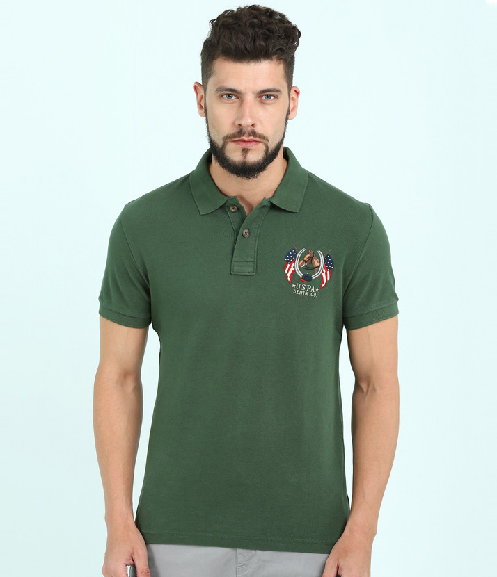 us polo green t shirt