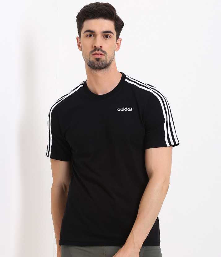 ADIDAS Sporty Round Neck Black T-Shirt - Buy ADIDAS Sporty Men Round Neck Black T-Shirt Online at Best Prices in India | Flipkart.com