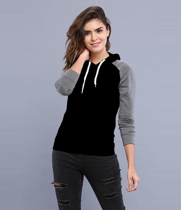 PRETTE Color Block Women Hooded Neck 