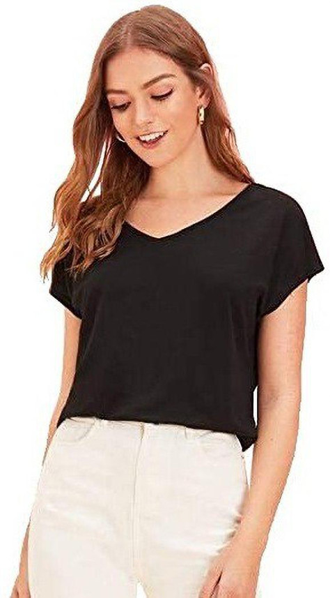 plain black t shirt womens