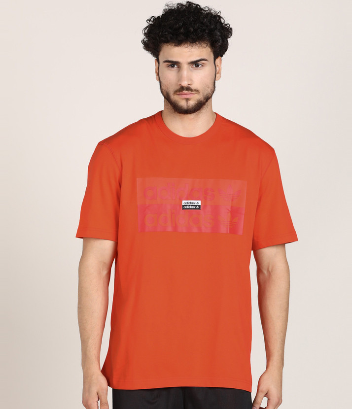 orange adidas crew neck