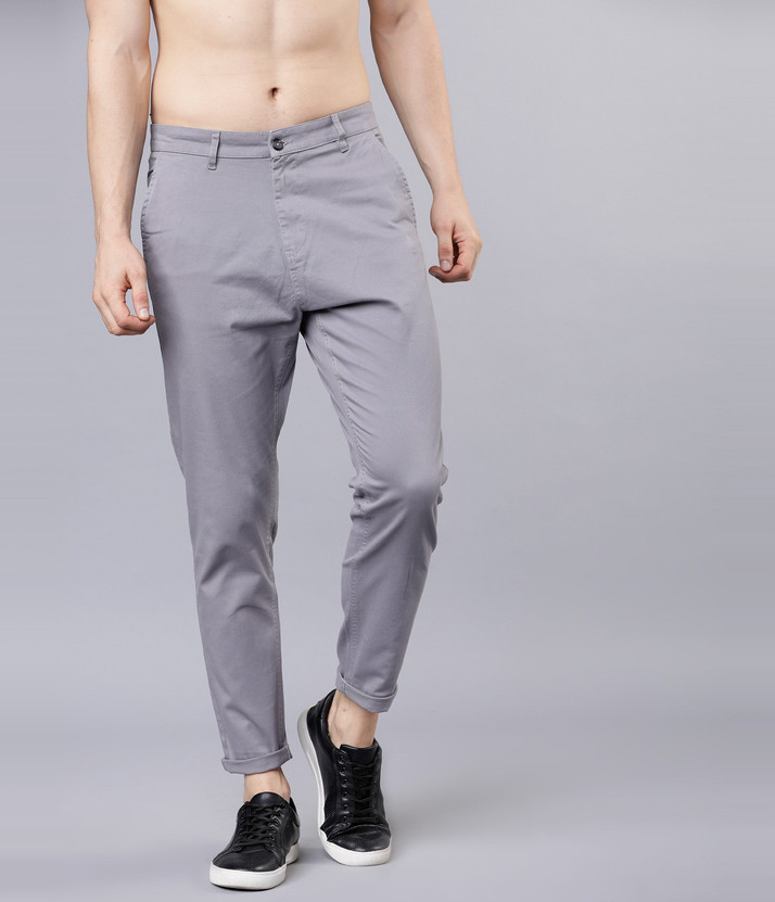 HIGHLANDER Slim Fit Men Grey Trousers