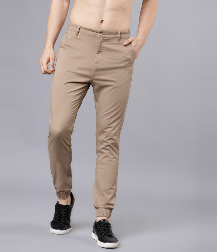 HIGHLANDER Slim Fit Men Brown Trousers 