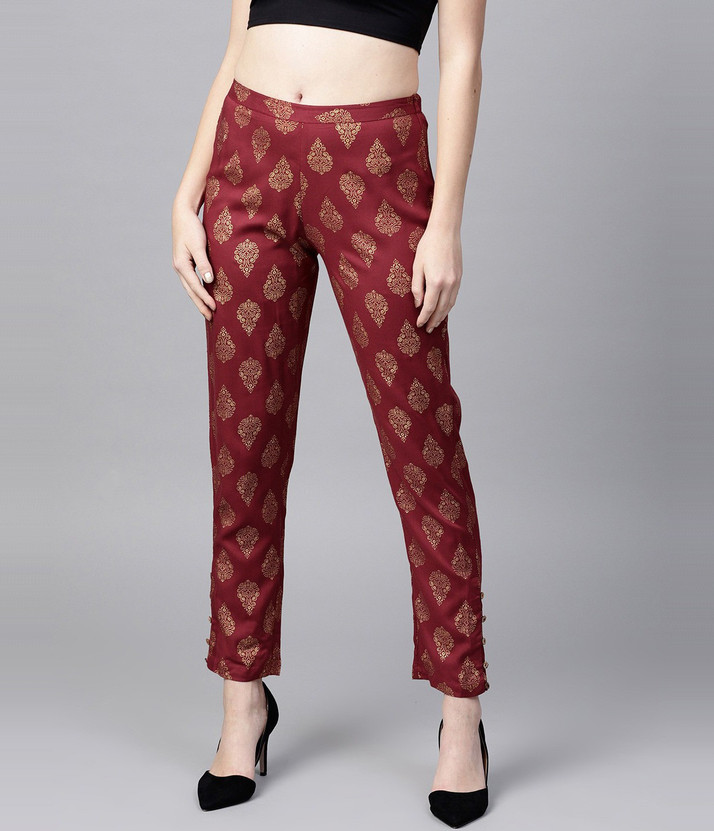 SASSAFRAS Tapered Women Gold, Maroon 