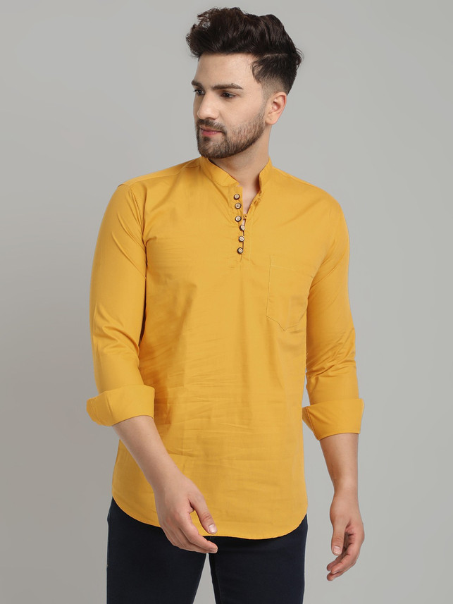 Majestic Man Men Solid Straight Kurta 
