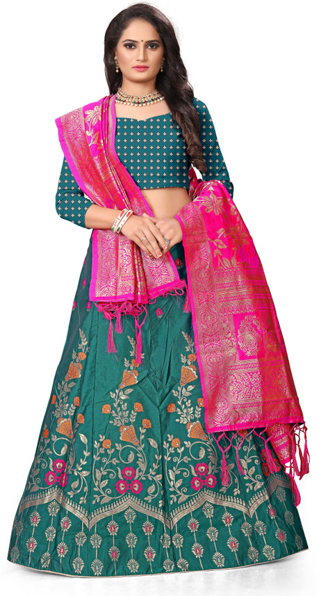 Banarasi silk lehenga flipkart clearance