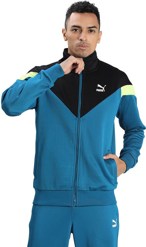 puma full sleeve colorblock men jacket