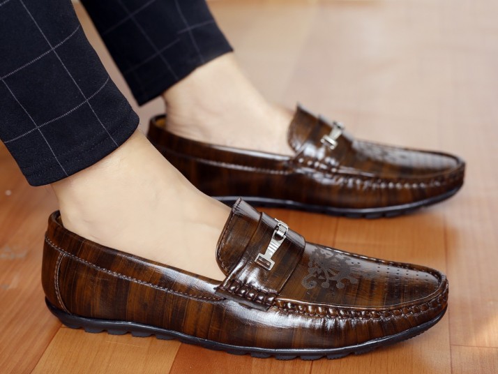 brown casual loafers mens