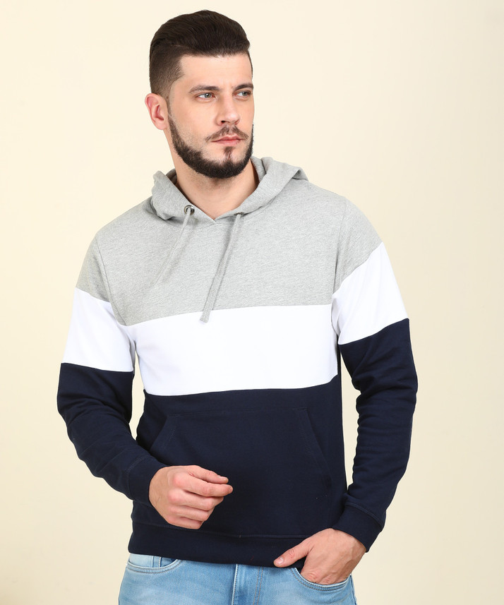 Full Sleeve Color Block Men Sweatshirt 