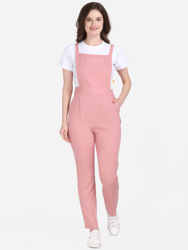 Pink dungaree jumpsuit Clearance