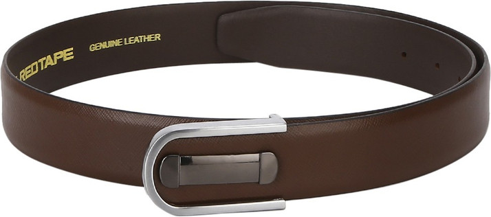 RED TAPE Men Brown Genuine Leather Belt 