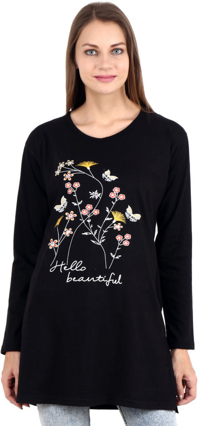 Buy CRAFTLY Printed Women Round Neck 