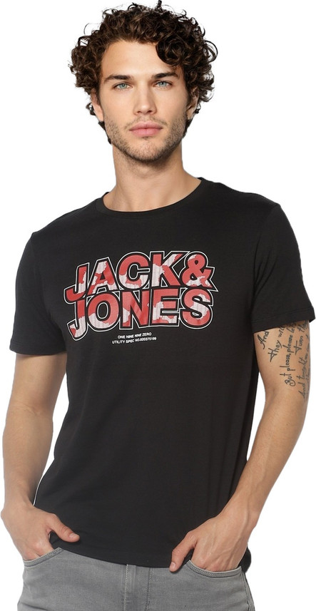 JACK \u0026 JONES Printed Men Round Neck 