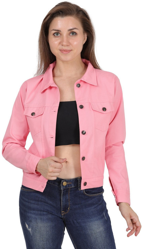 peach denim jacket with hood flipkart 