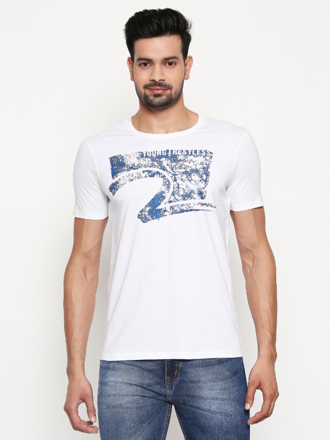 spykar t shirt white