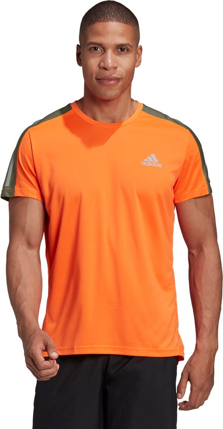 ADIDAS Sports Men Round Neck Orange T 