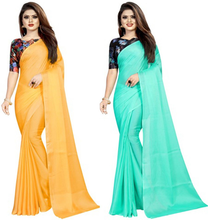 plain saree flipkart