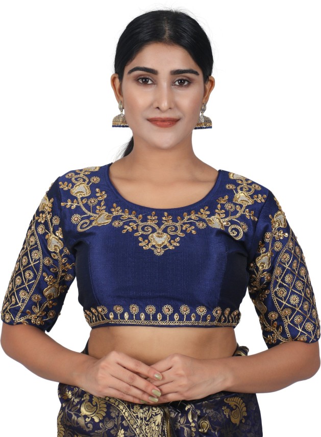 navy blue blouse flipkart