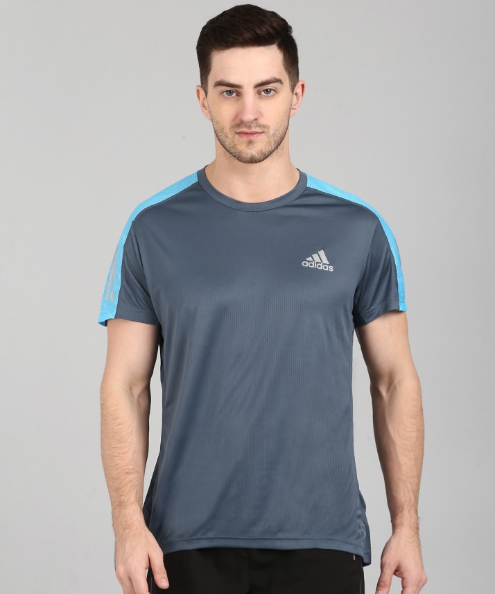 ADIDAS Sports Men Round Neck Blue T-Shirt - Buy ADIDAS Sports Men Round  Neck Blue T-Shirt Online at Best Prices in India | Flipkart.com