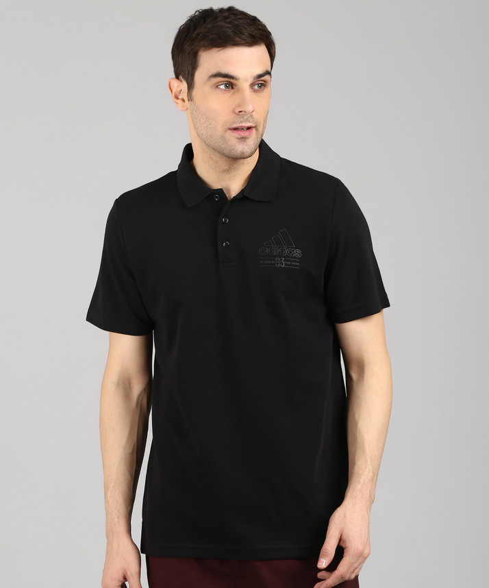 ADIDAS Sports Men Polo Neck Black T 
