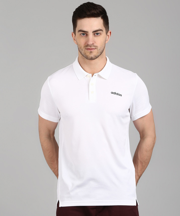 ADIDAS Sports Men Polo Neck White T 